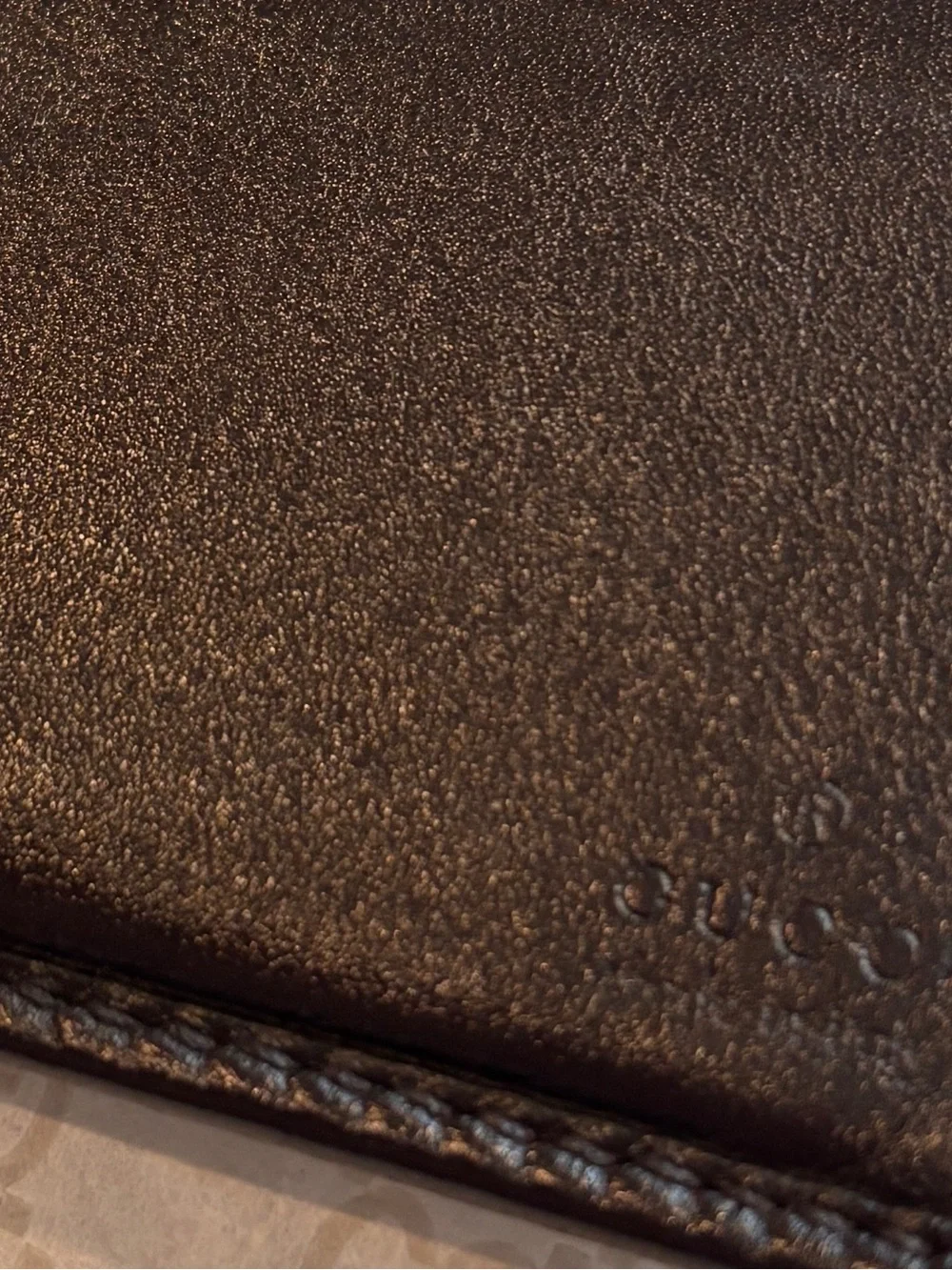 Gucci Brown Monogram Canvas Bifold Card & Money Wallet. Mini.